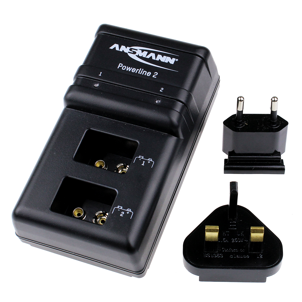 Ansmann Powerline 2 Battery Charger for 9V PP3 Batteries