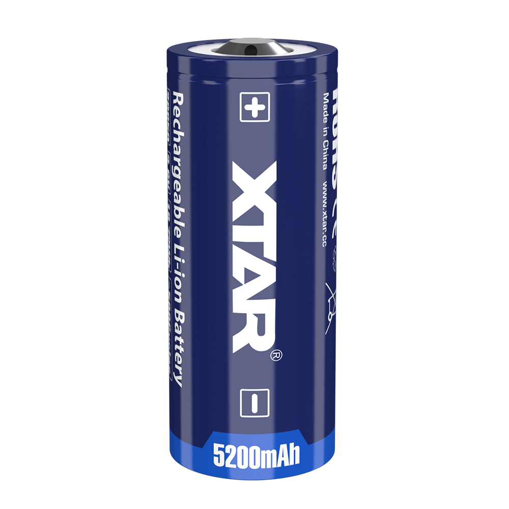 Xtar 26650 3.6V/3.7V LED Flashlight 5200mAh Rechargeable Battery | 1 Pack