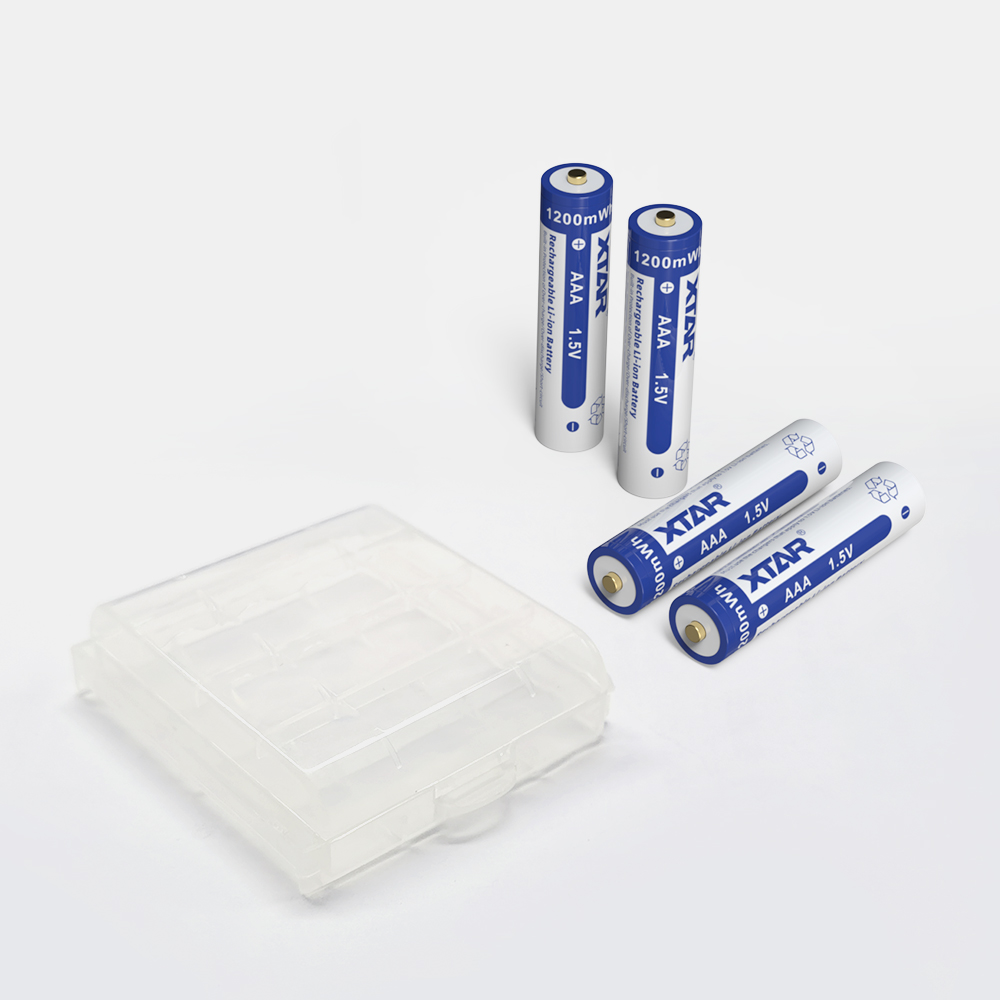 Xtar 1.5V AAA 800mAh Lithium Rechargeable Batteries | 4 Pack