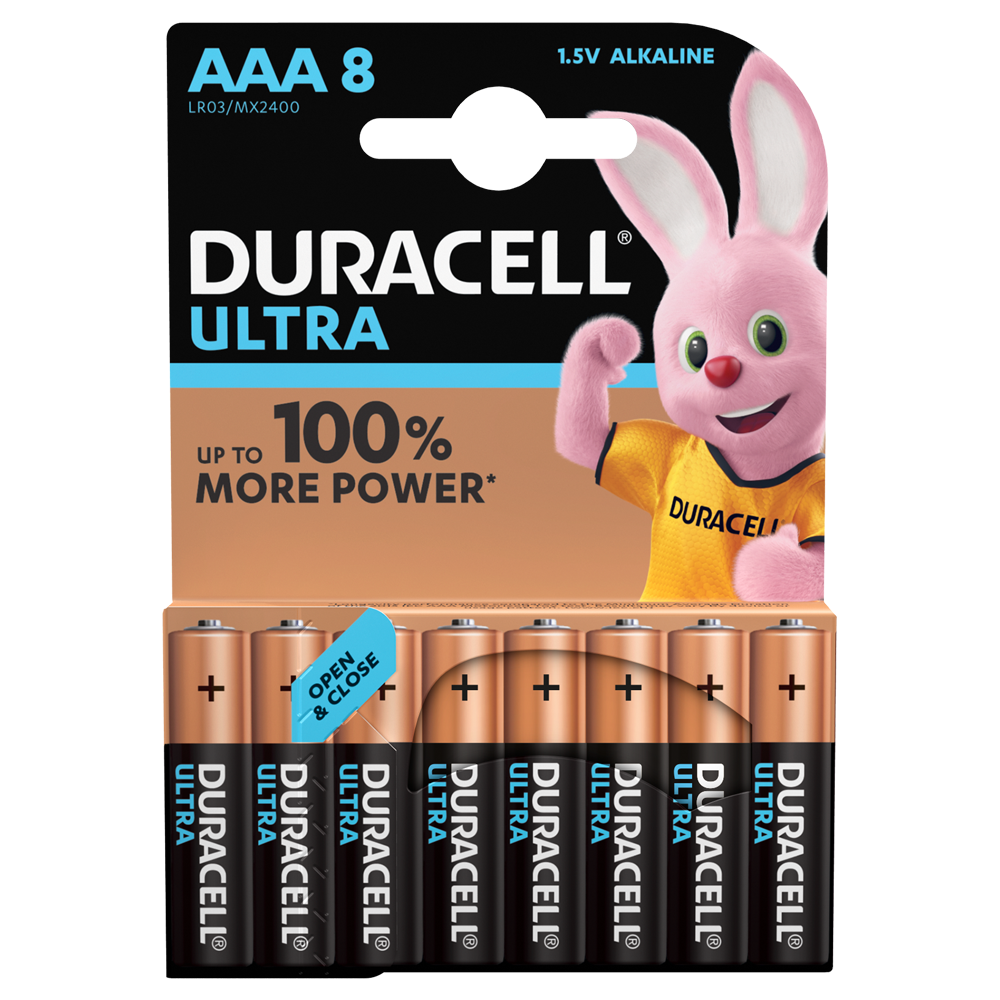 Duracell Ultra AAA LR03 Batteries | 8 Pack