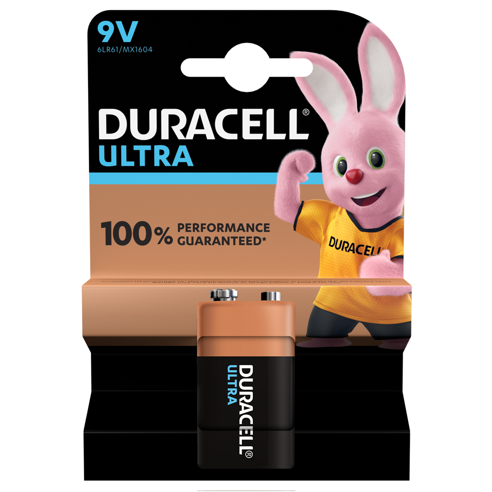 Duracell Ultra 9V PP3 6LR61 Battery | 1 Pack