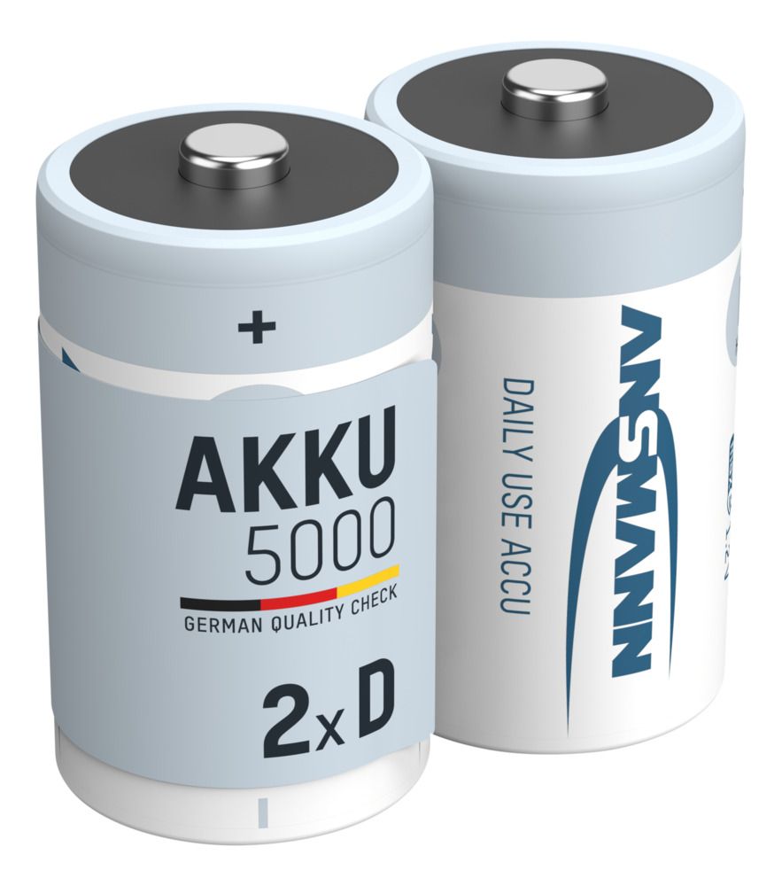 Ansmann Max-E D HR20 5000mAh Pre-Charged Rechargeable Batteries 2 Pack