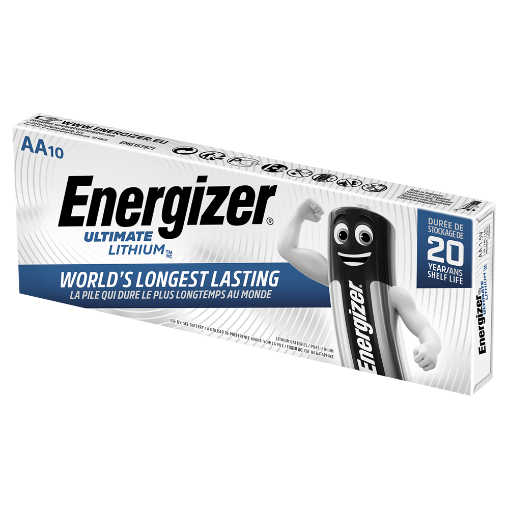 Energizer Ultimate Lithium AA LR6 L91 Batteries | 10 Pack