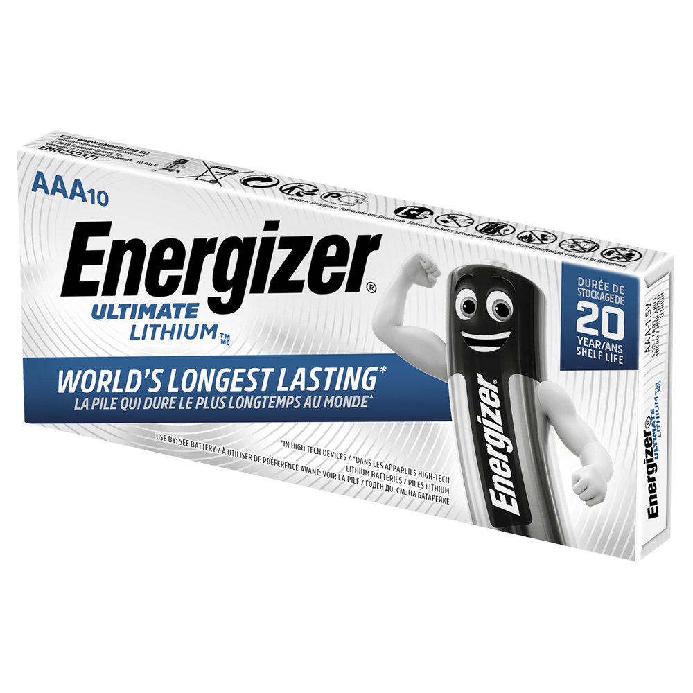 Energizer Ultimate Lithium AAA LR03 L92 Batteries | 10 Pack