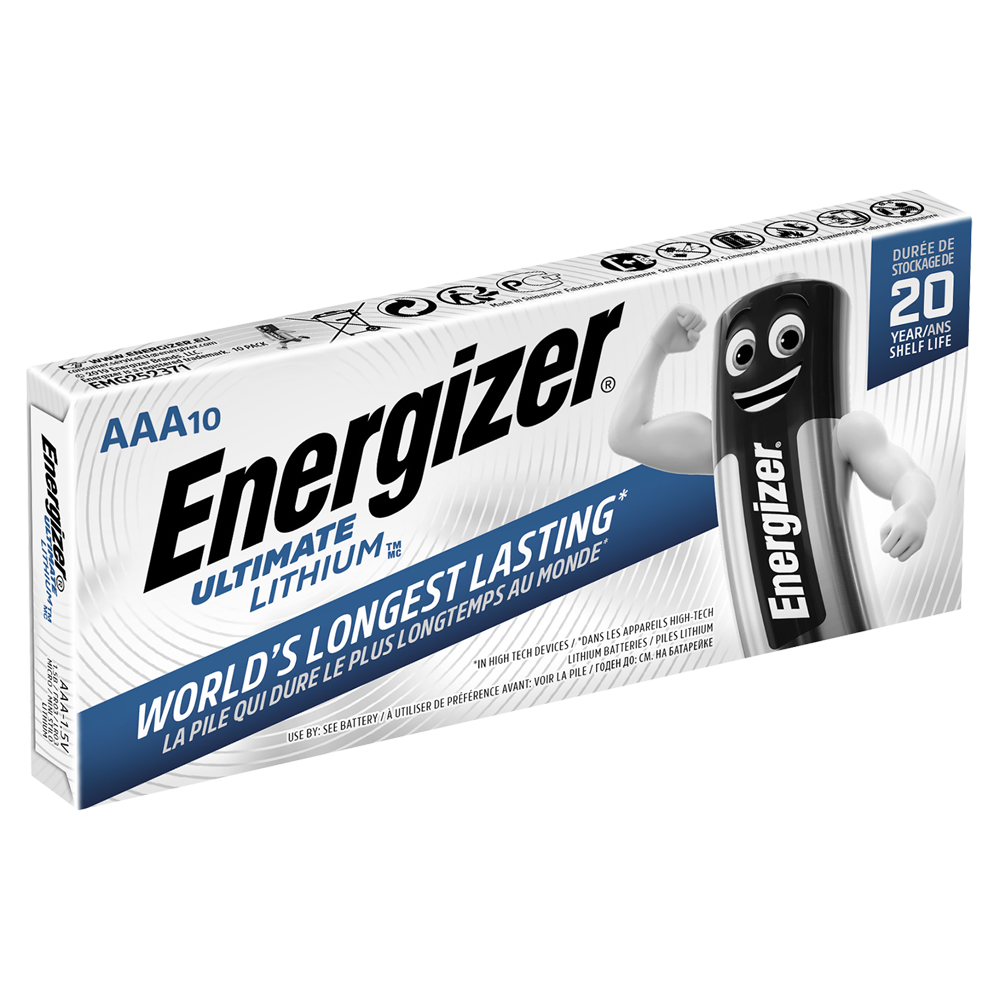 Energizer Ultimate Lithium AAA LR03 L92 Batteries | 10 Pack