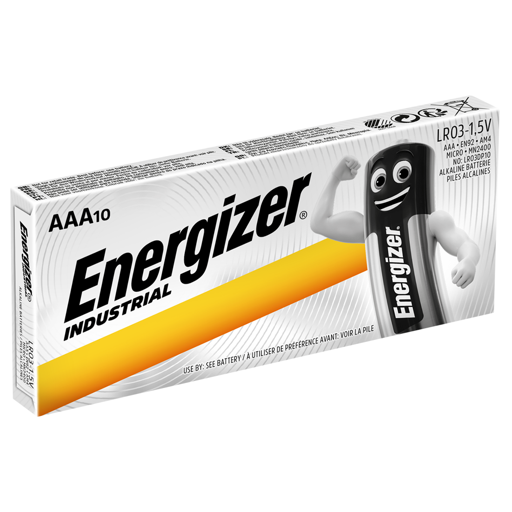 Energizer Industrial AAA LR03 Batteries | Box of 10