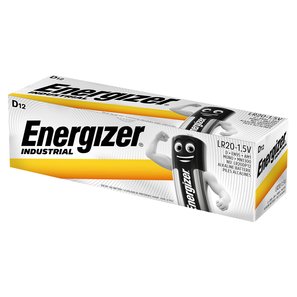 Energizer Industrial D LR20 Batteries | Box of 12