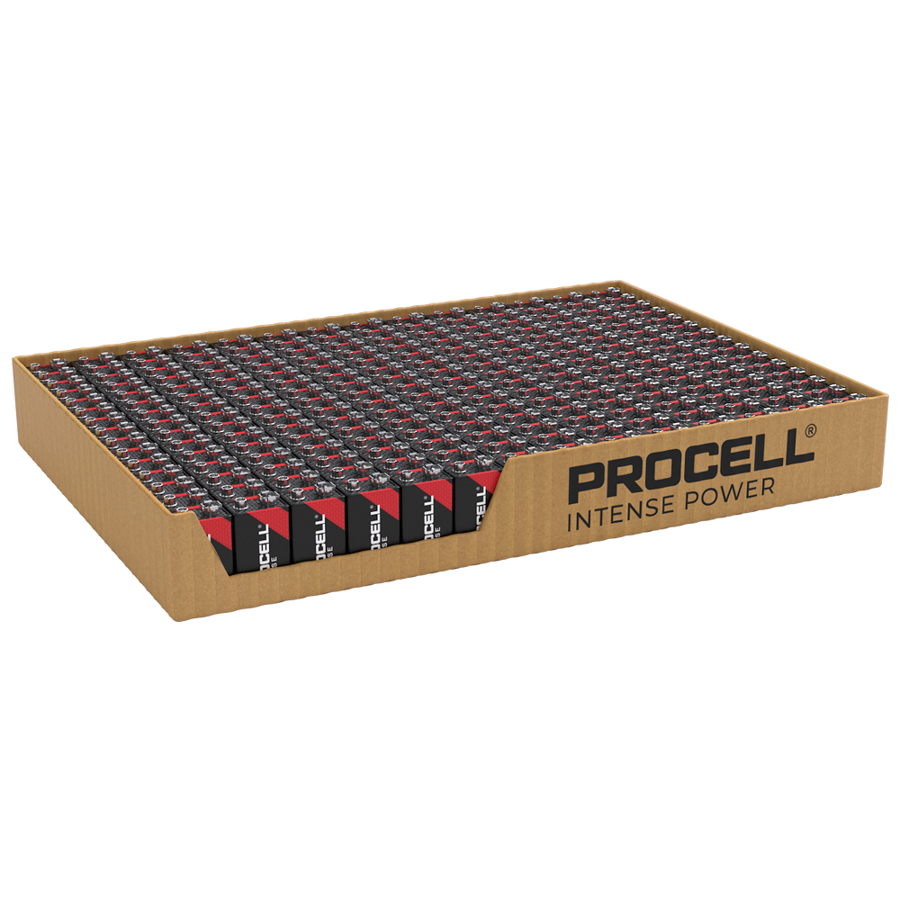 Duracell Procell Intense 9V PP3 6LR61 PC1604 Batteries | Tray of 210