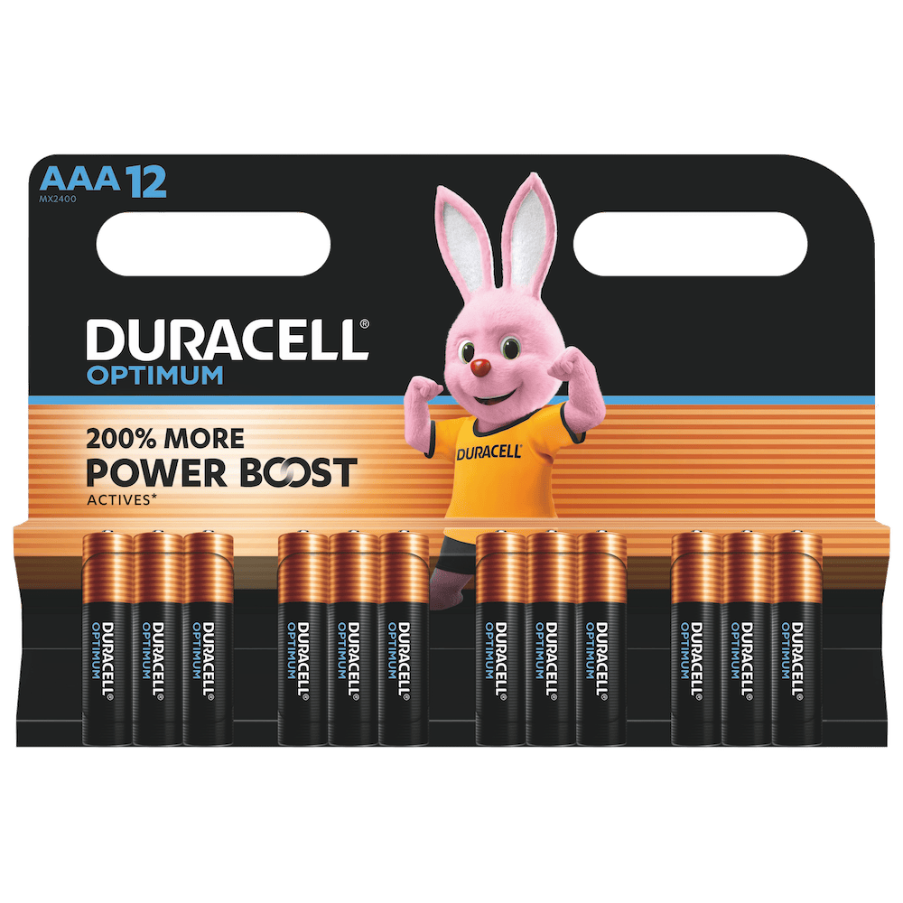 Duracell Optimum AAA LR03 Batteries | 12 Pack