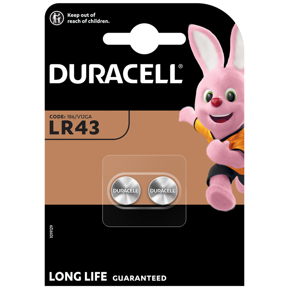 Duracell LR43 186 Button Cell Batteries | 2 Pack