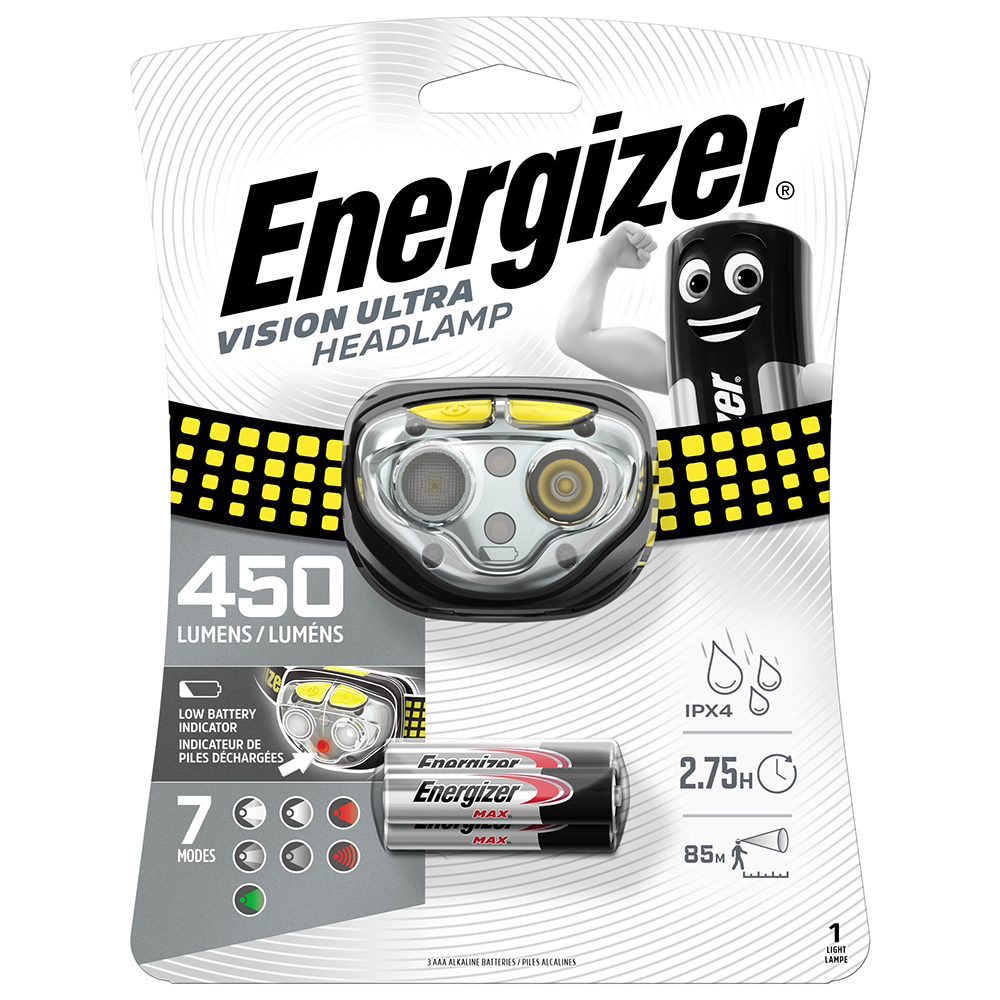 Energizer Vision Ultra LED Headlight | 450 Lumens | Batteries Included
