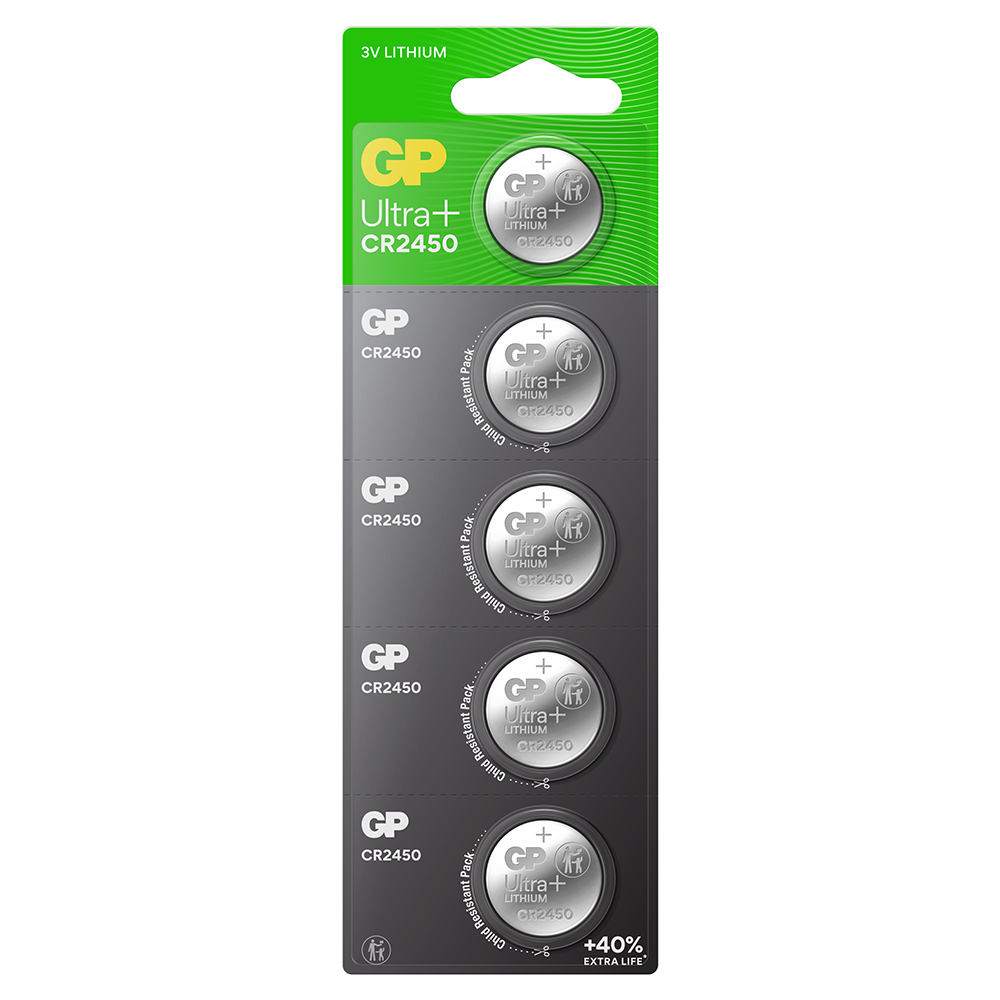 GP CR2450 Coin Cell Batteries | 5 Pack