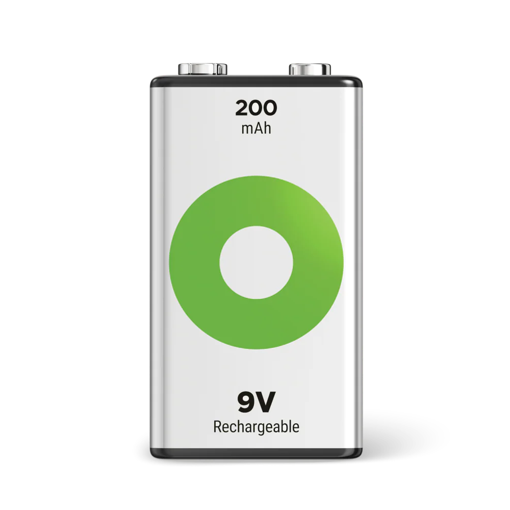 GP ReCyko+ 9V PP3 200mAh Rechargeable Batteries | 1 Pack