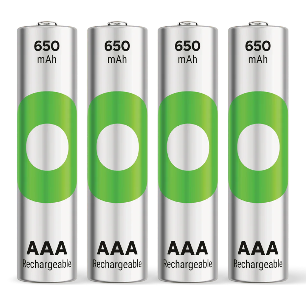 GP ReCyko+ AAA HR03 650mAh Rechargeable Batteries | 4 Pack