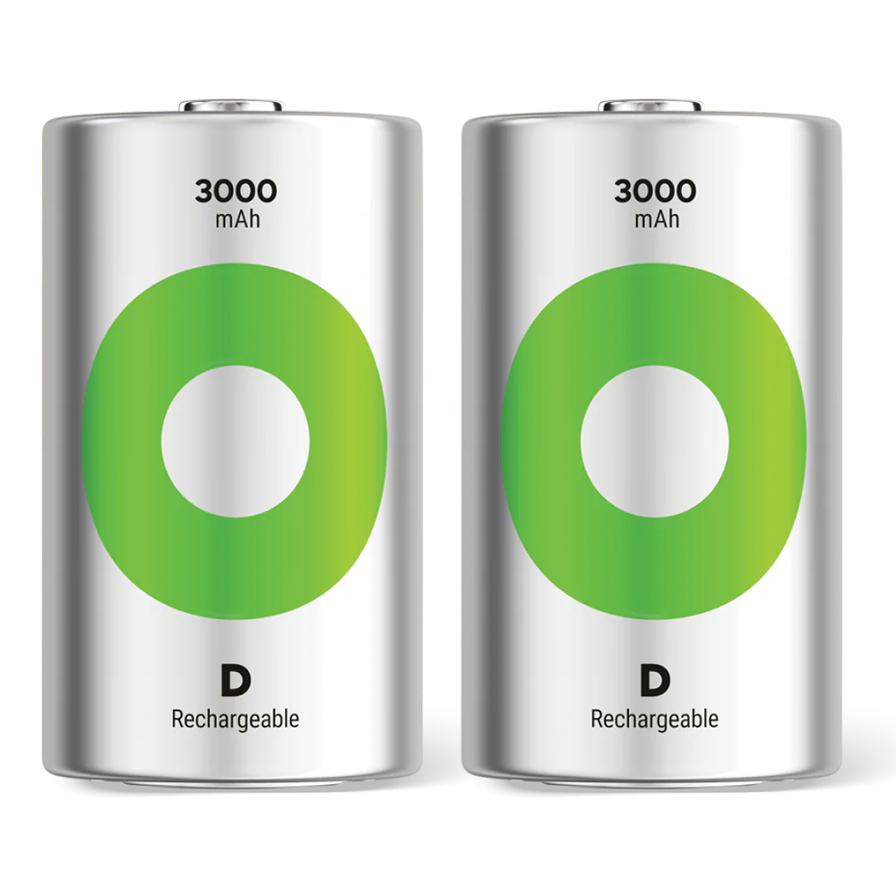 GP ReCyko+ D LR20 3000mAh Rechargeable Batteries | 2 Pack