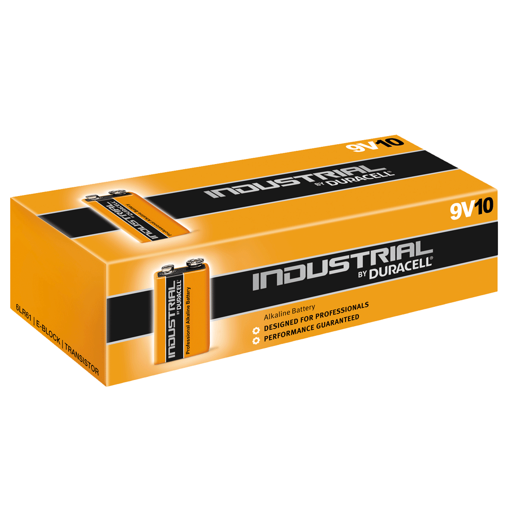 Industrial By Duracell (Procell Constant) 9V PP3 6LR61 ID1604 Batteries | Box of 10