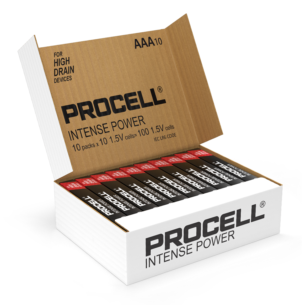 Duracell Procell Intense Power AAA LR03 PX2400 Batteries | Box of 100