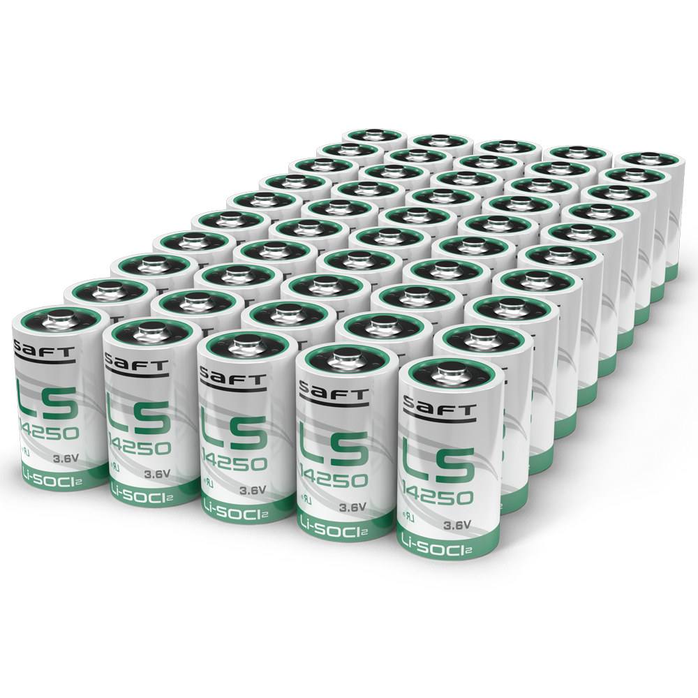 Saft LS14250 Li-SOCI2 3.6V 1/2AA Battery | 50 Pack