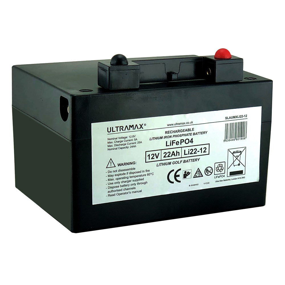 Ultramax Lithium Golf Caddy Battery 22-12 USB
