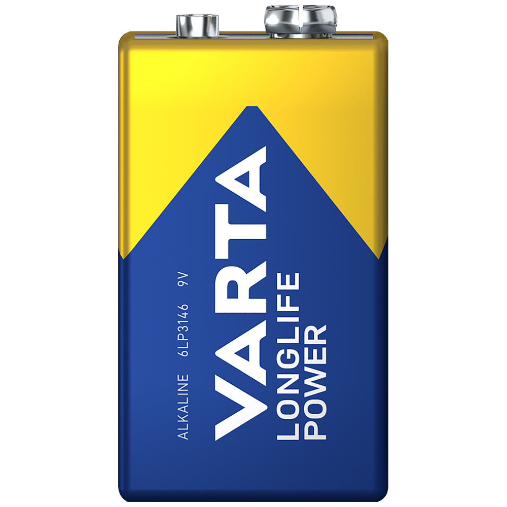 Varta Longlife Power 9V PP3 6LR61 Alkaline Battery | 1 Pack