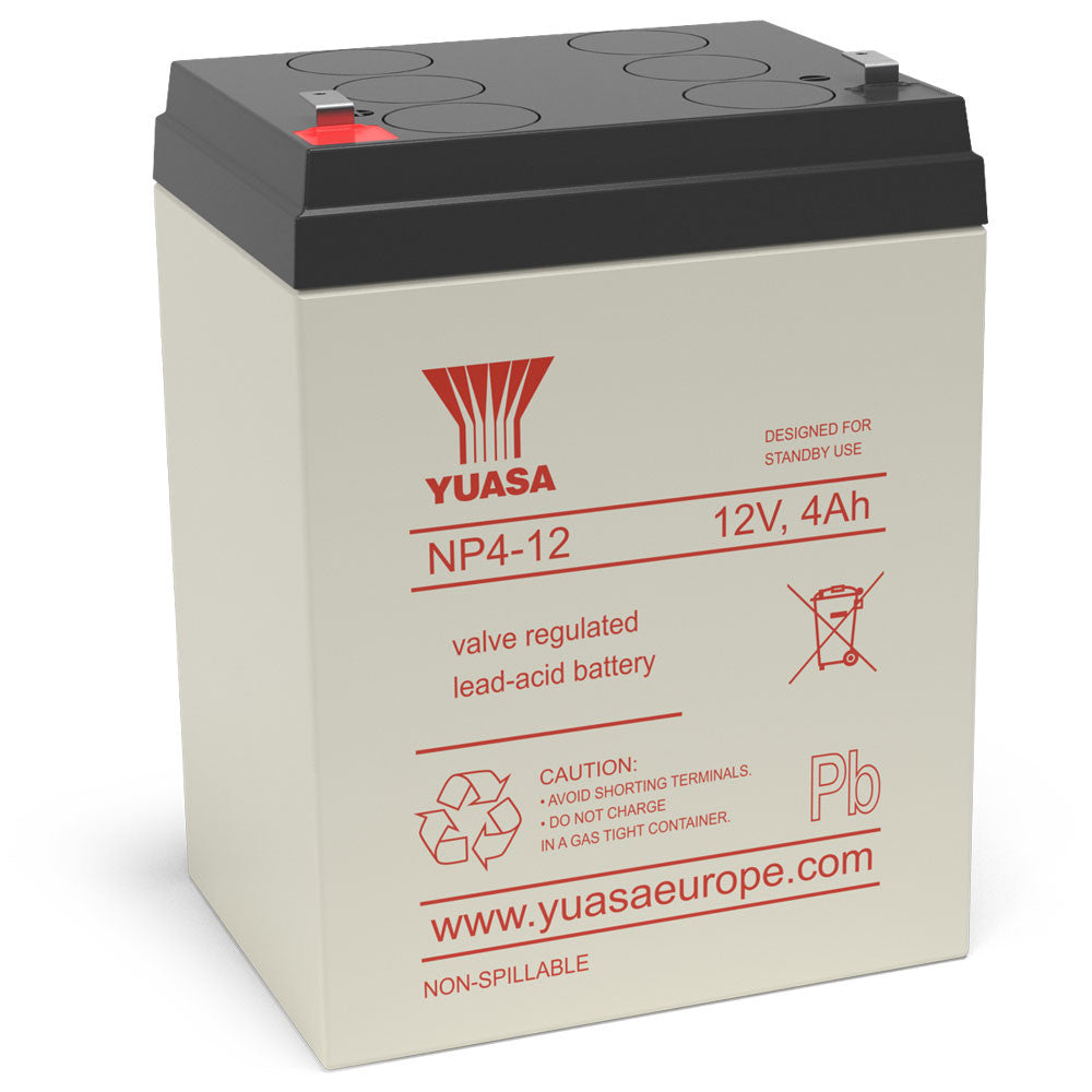 Yuasa NP4-12 VRLA Sealed Lead Acid Battery | 1 Pack