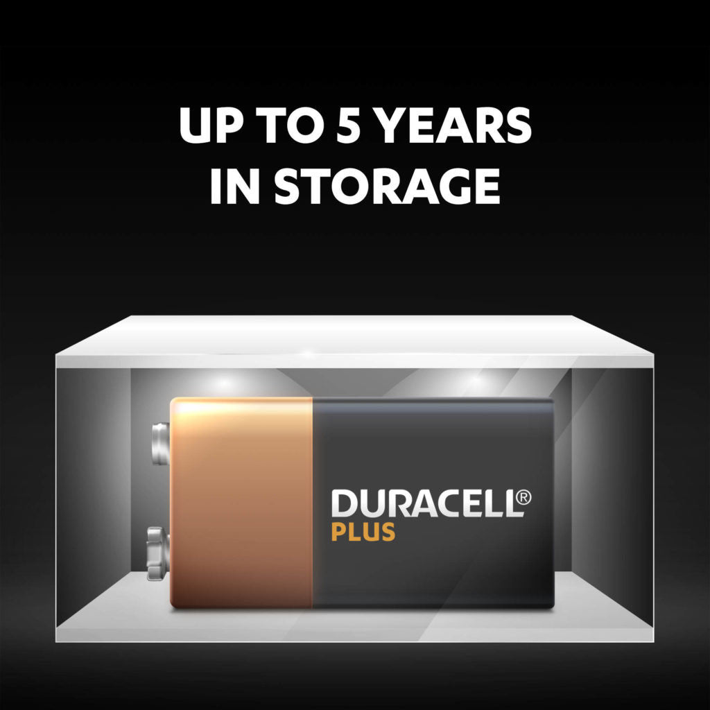 Duracell Plus 9V PP3 6LR61 Batteries Bulk | 10 Pack