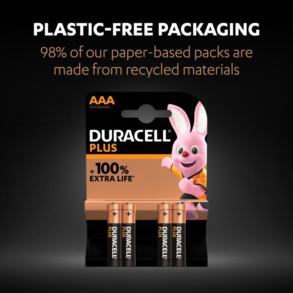 Duracell Plus AAA LR03 Batteries | 16 Pack