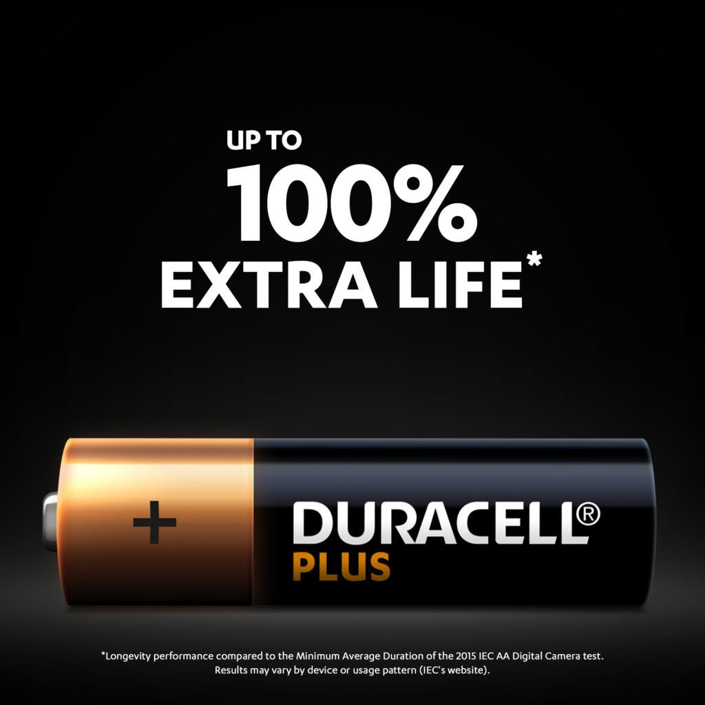 Duracell Plus AA LR6 Batteries | 4 Pack