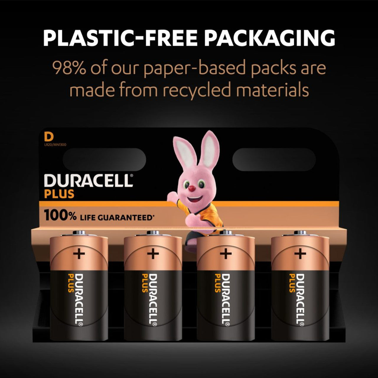 Duracell Plus Power D LR20 Batteries | 12 Bulk Pack