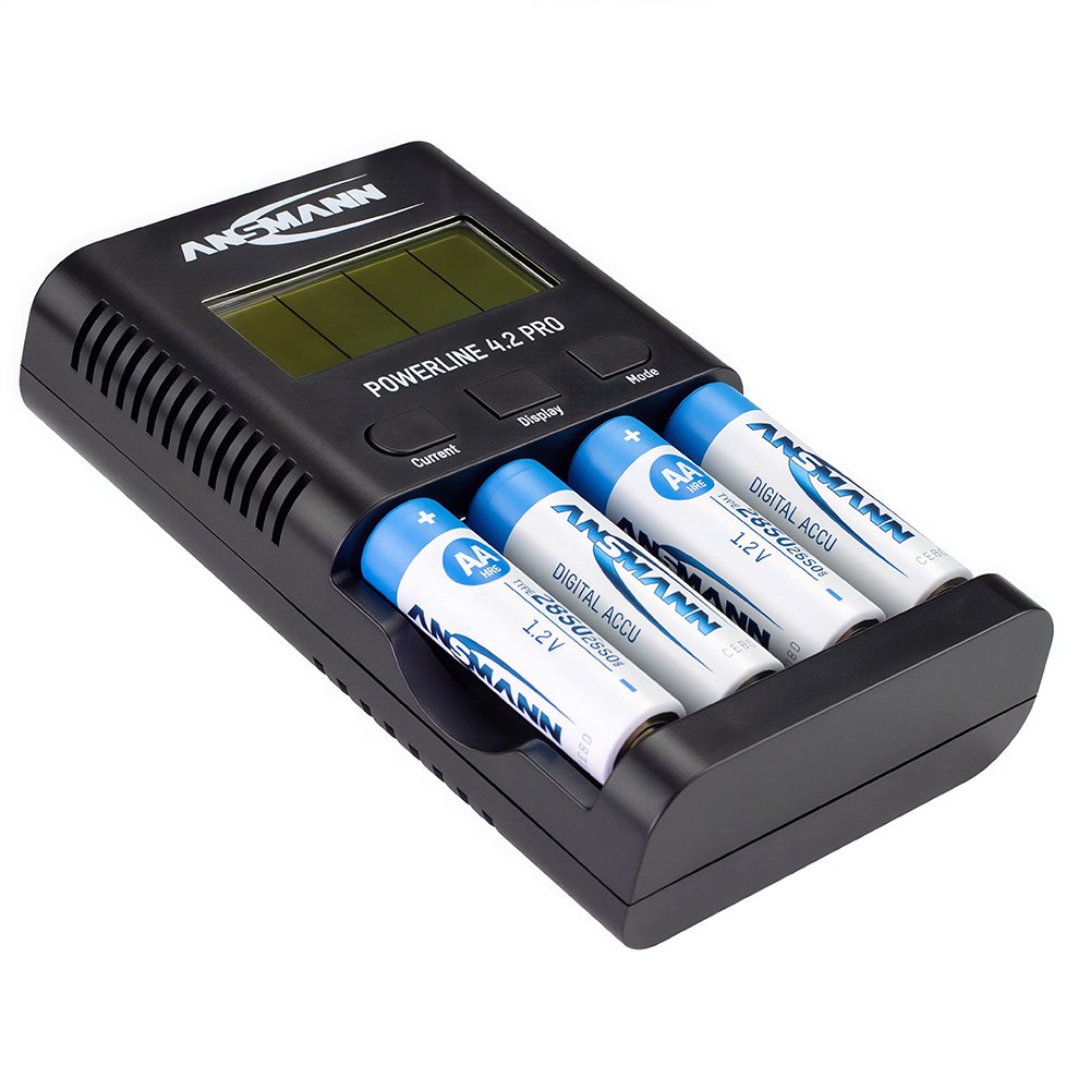 Ansmann Powerline 4.2 Pro Charger with 4 x Ansmann Digital AA 2850mAh Rechargeable Batteries