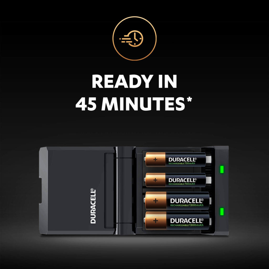 Duracell Hi-Speed Advanced Battery Charger CEF27 inc Batteries