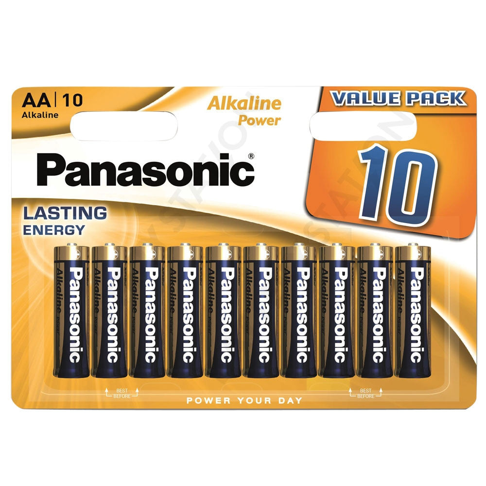 Panasonic Alkaline Power (Bronze) AA LR6 Batteries | 10 Pack