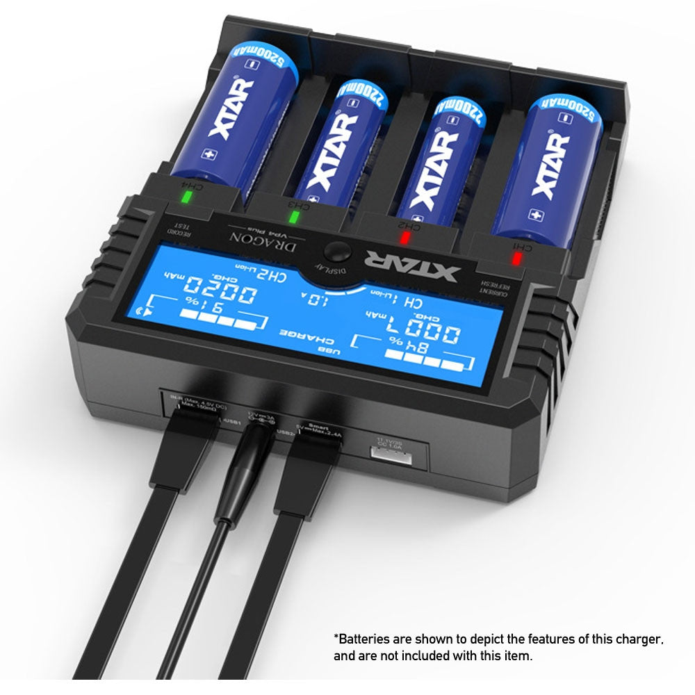 Xtar VP4 Plus Dragon Charger Set for Li-Ion Batteries