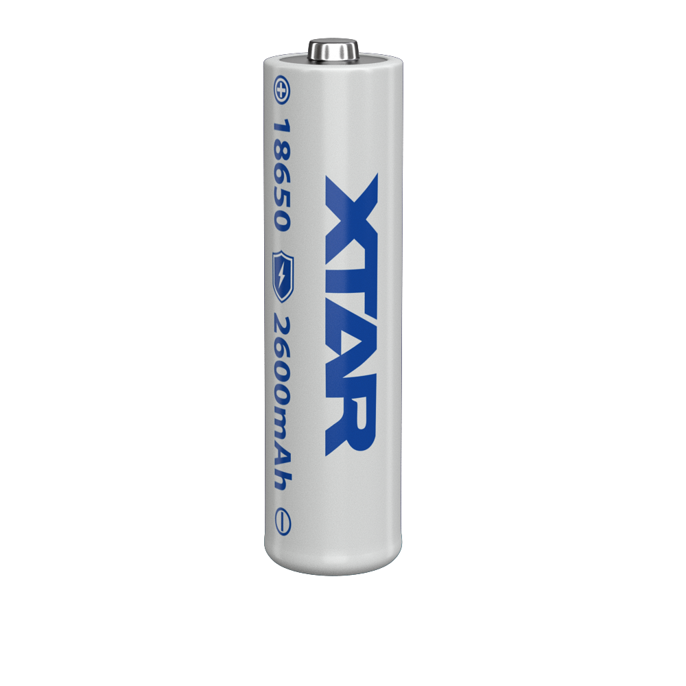 Xtar 18650 3.6V/3.7V LED Flashlight 2600mAh Button-Top Rechargeable Battery
