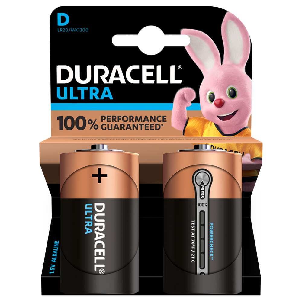 Duracell Ultra D LR20 Batteries | 2 Pack