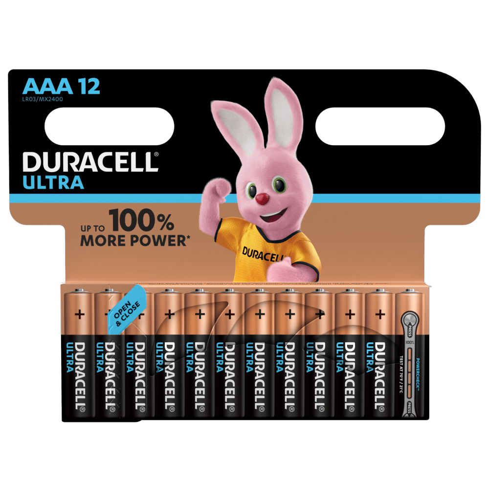 Duracell Ultra AAA LR03 Batteries | 12 Pack