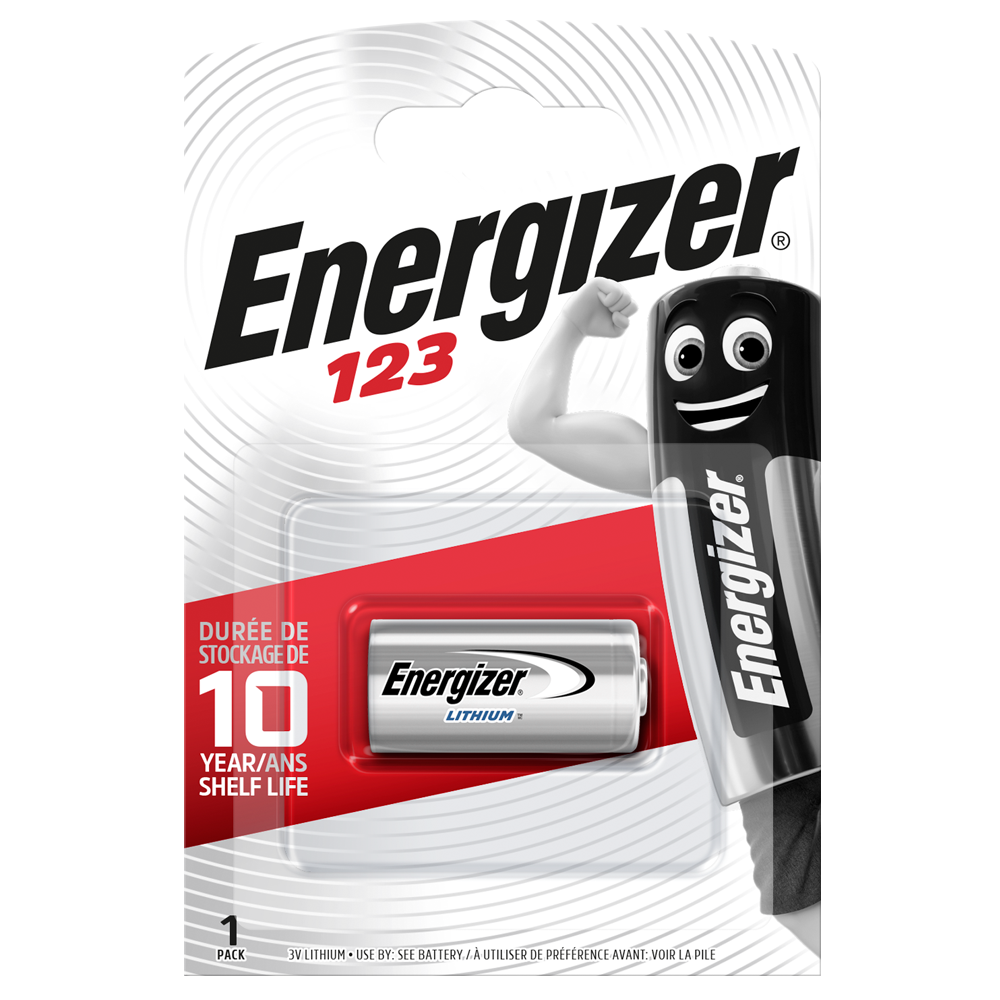 Energizer 123 CR123A Lithium Battery | 1 Pack