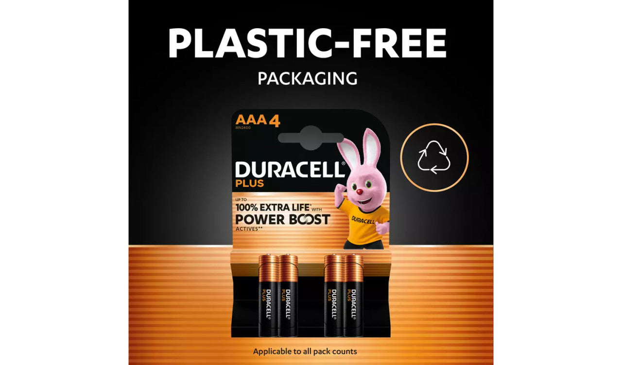 Duracell Plus AAA LR03 Batteries | 24 Pack