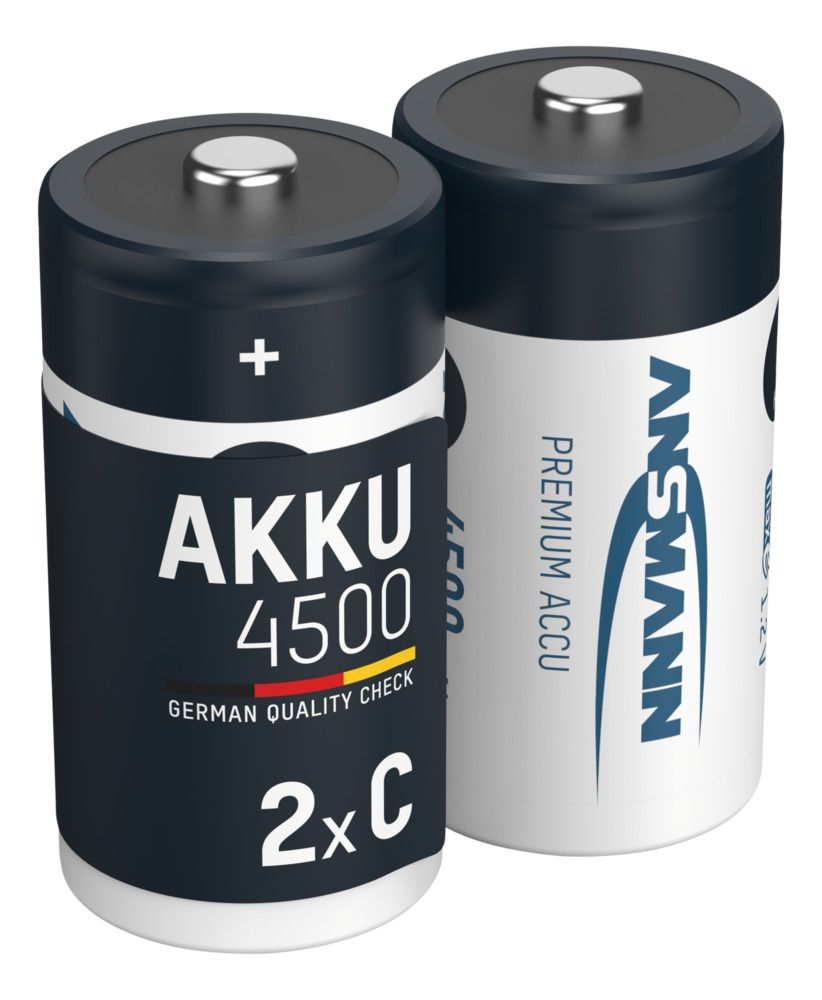 Ansmann Max-E C HR14 4500mAh Pre-Charged Rechargeable Batteries | 2 Pack