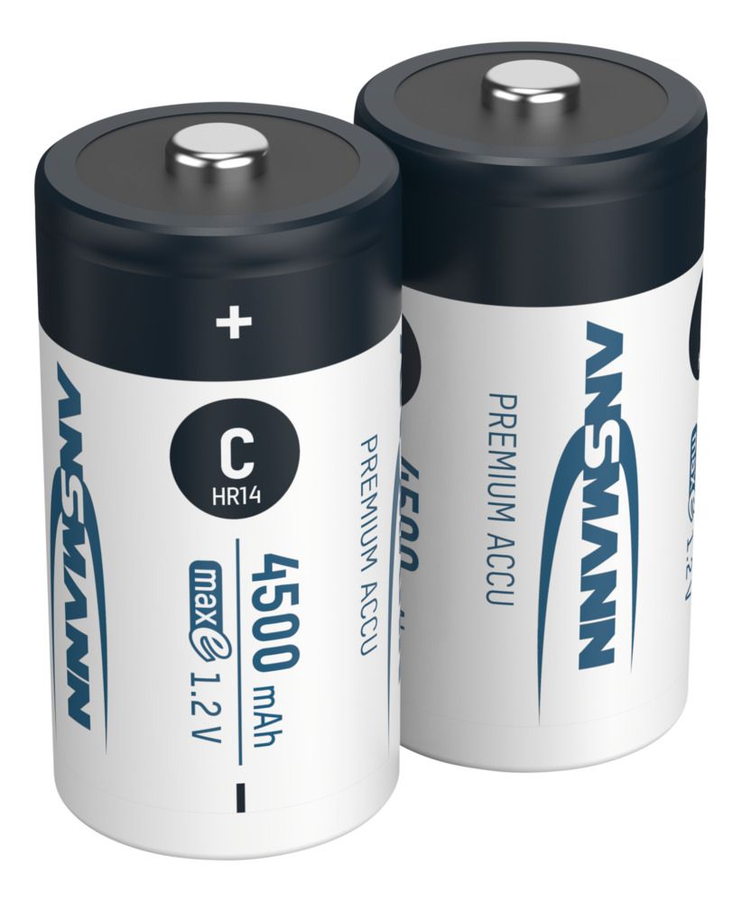 Ansmann Max-E C HR14 4500mAh Pre-Charged Rechargeable Batteries | 2 Pack