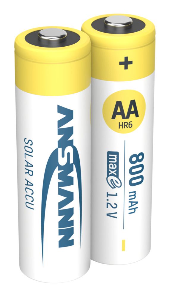 Ansmann Solar Garden Lights 800mAh AA HR6 Rechargeable Batteries | 2 Pack