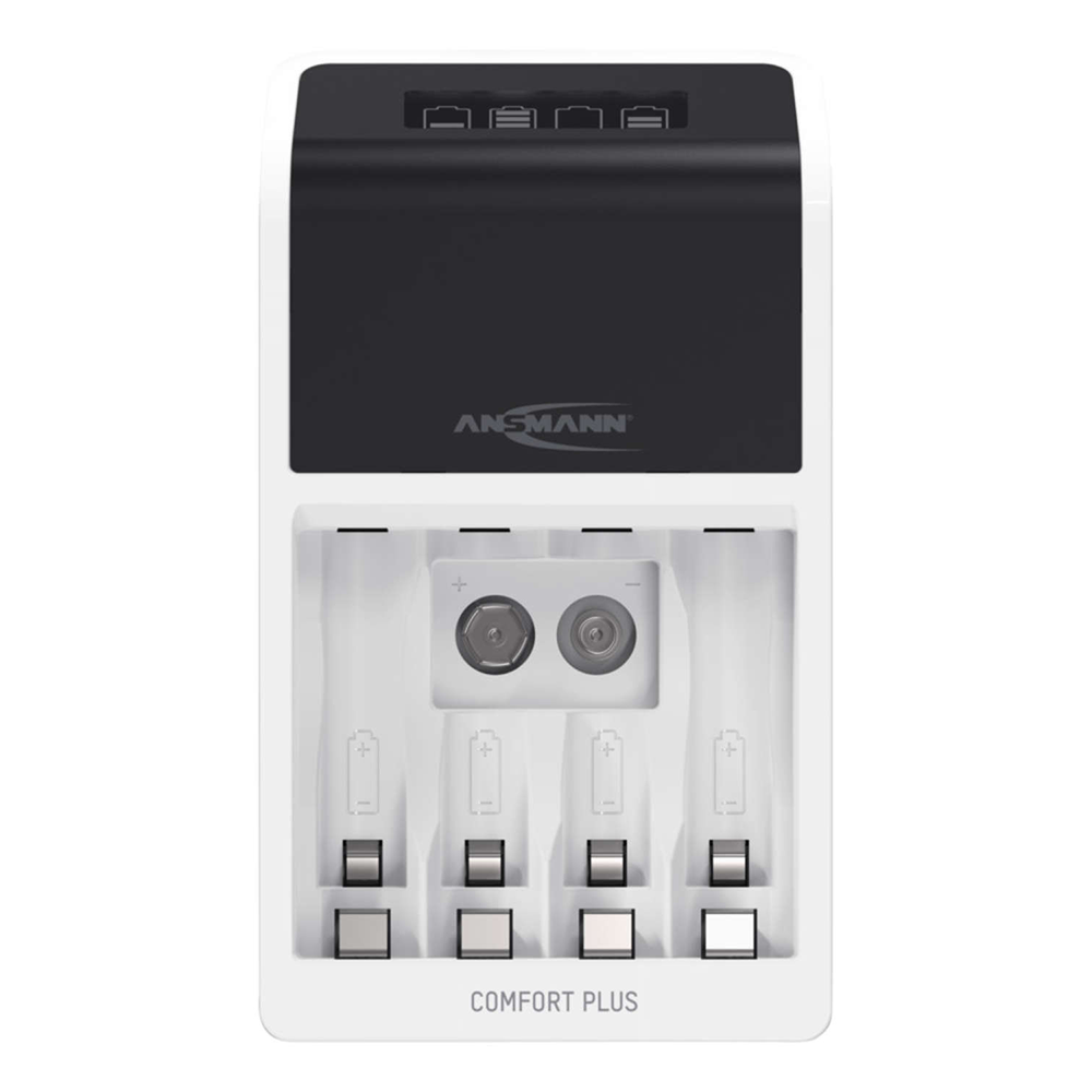 Ansmann Comfort Plus Charger with 4 x AA 2850mAh Rechargeable Batteries