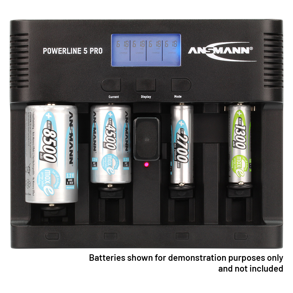 Ansmann Powerline 5 Pro Traveller Charger with UK / EU / US / AU Plug