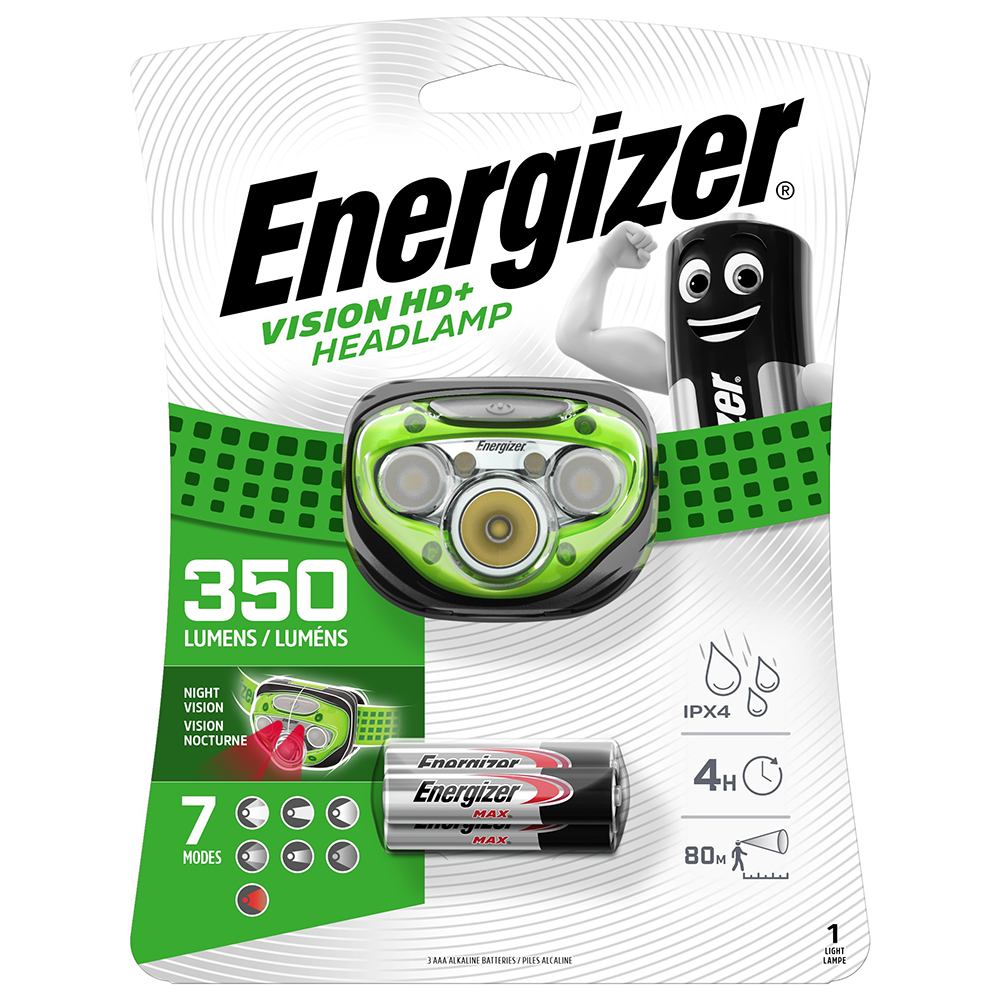 Energizer Vision HD+ LED Headlight | 350 Lumens | Batteries Included