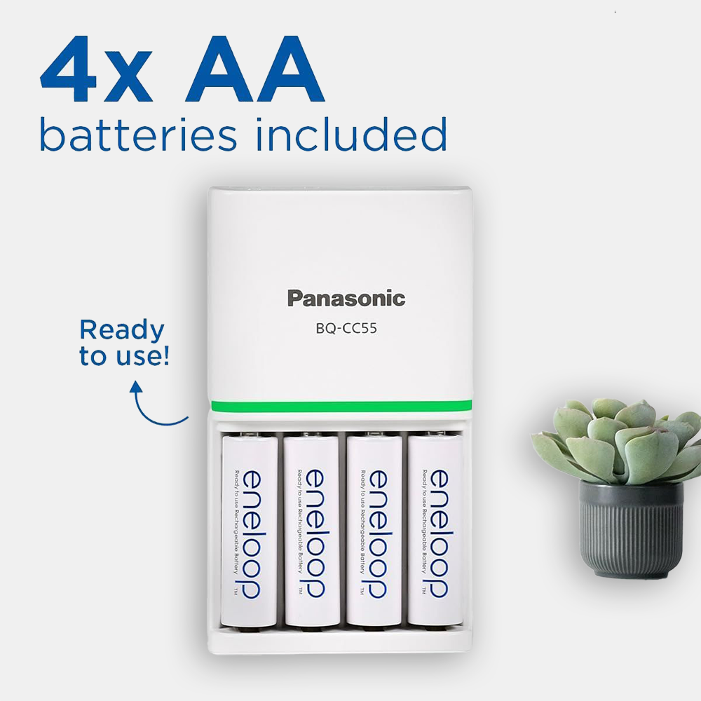 Panasonic Eneloop SmartPlus Charger inc. 4 x Eneloop  AA 2000mAh Batteries