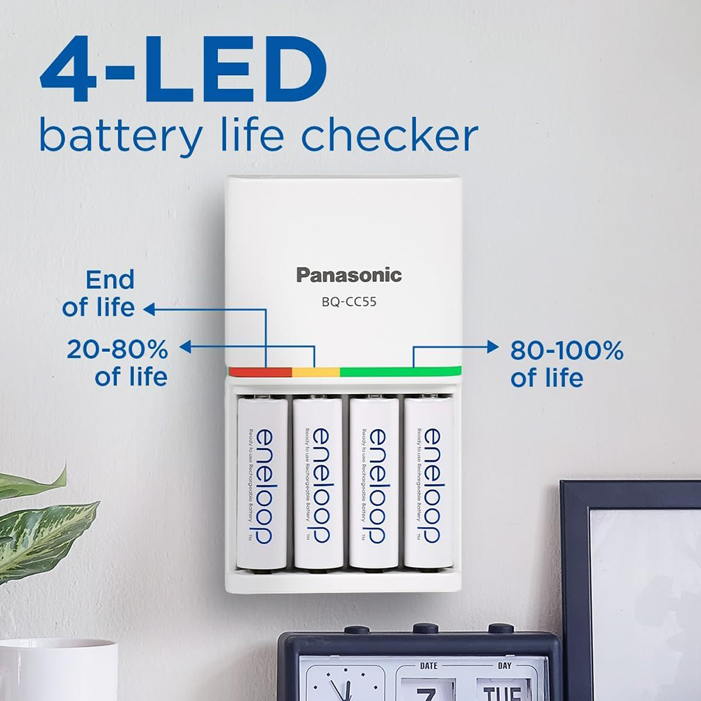 Panasonic Eneloop SmartPlus Charger inc. 4 x Eneloop  AA 2000mAh Batteries