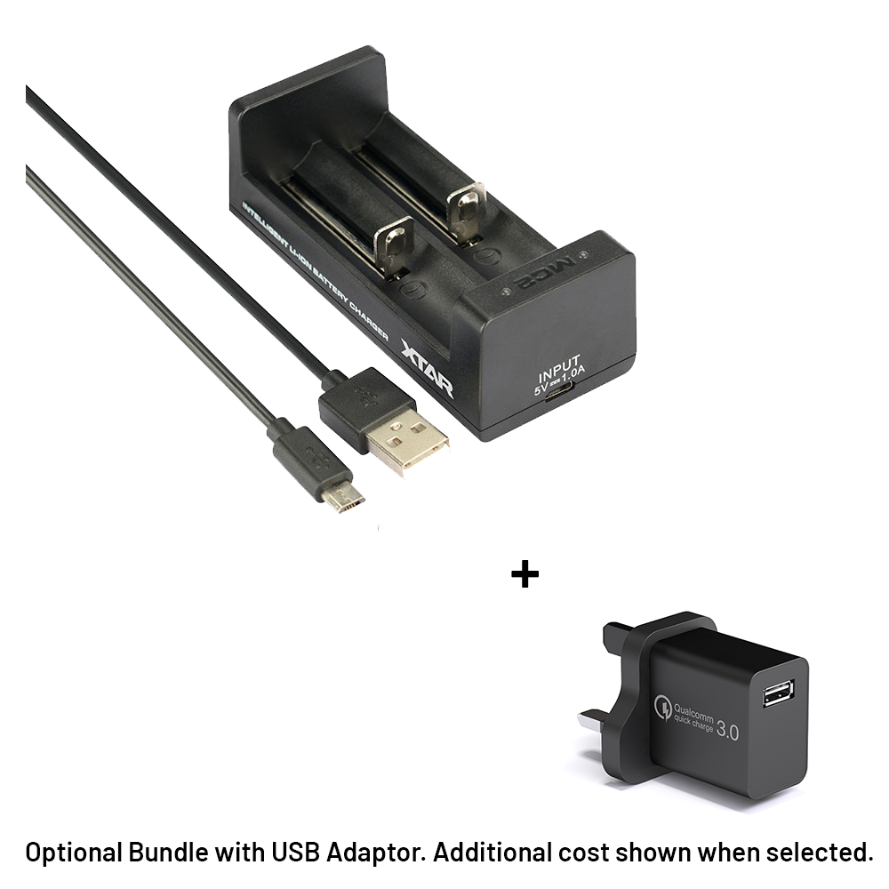 Xtar MC2 Plus Portable USB Battery Charger Set for Li-ion Batteries