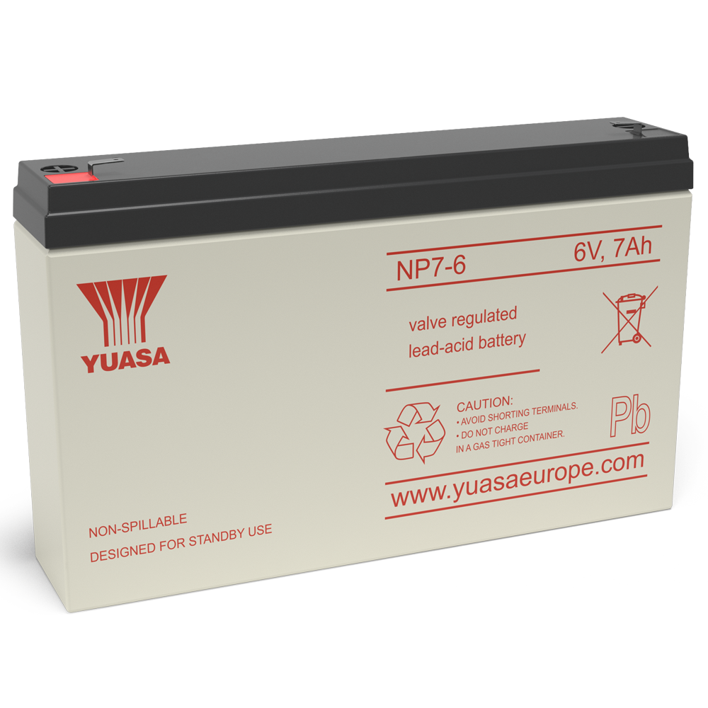 Yuasa NP7-6 VRLA Sealed Lead Acid Battery | 1 Pack