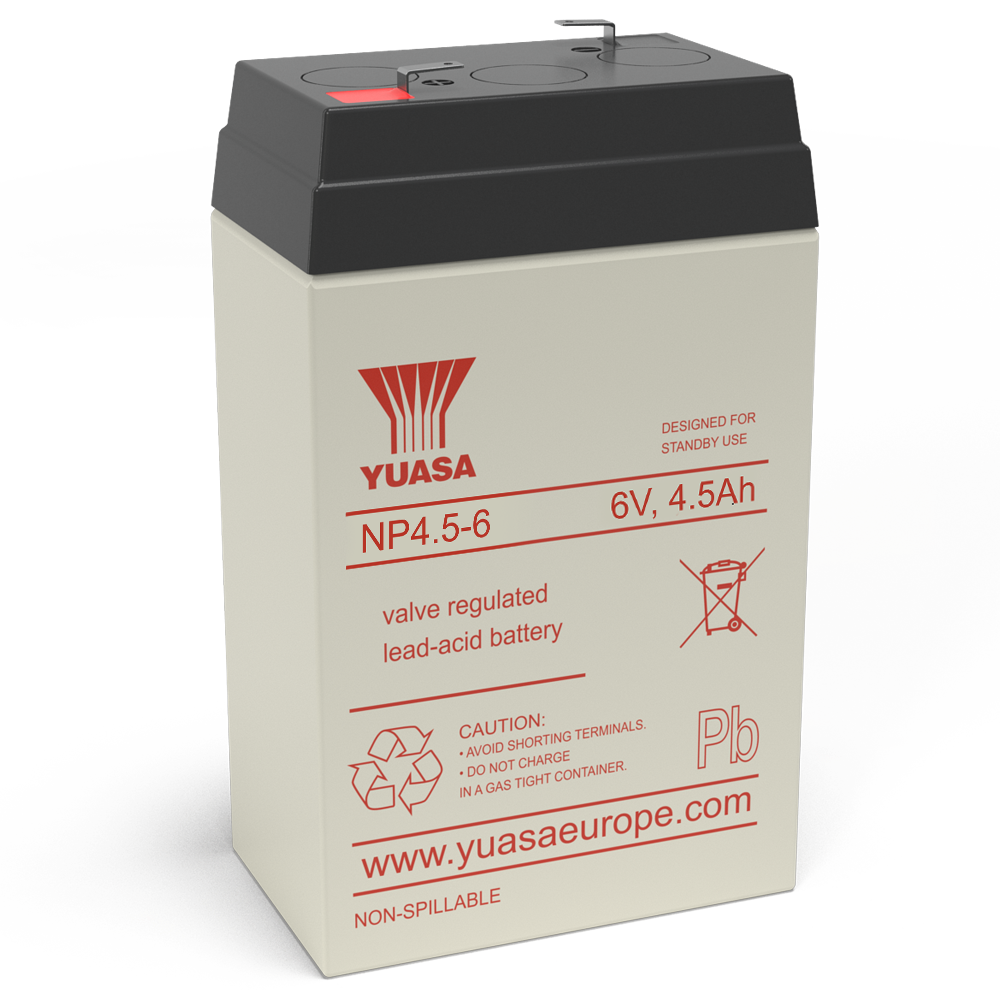 Yuasa NP4.5-6S VRLA Sealed Lead Acid Battery | 1 Pack