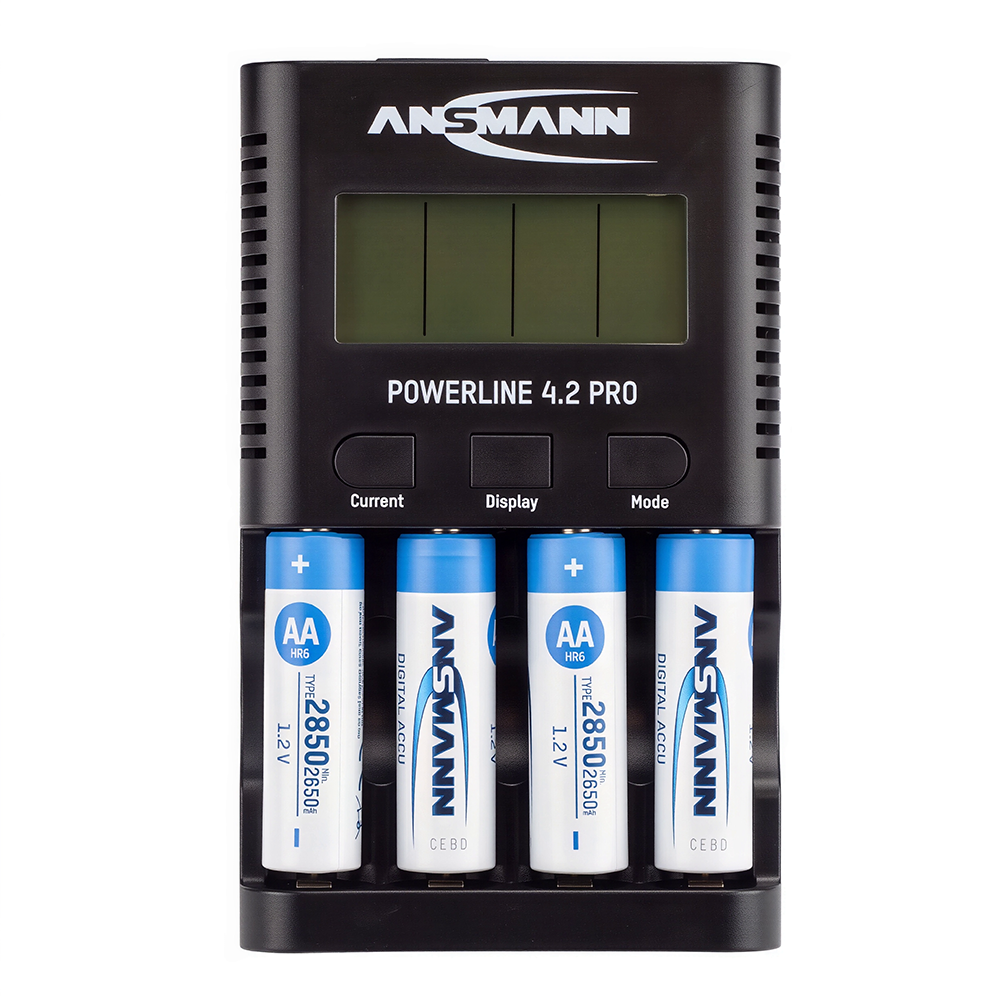 Ansmann Powerline 4.2 Pro Charger with 4 x Ansmann Digital AA 2850mAh Rechargeable Batteries